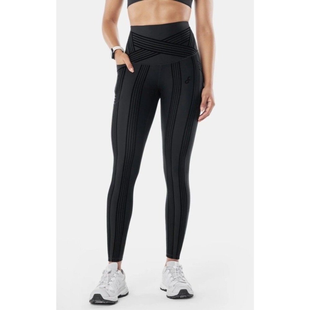 Fanka PowerBand Resistance Leggings Size 14 Black Full Length